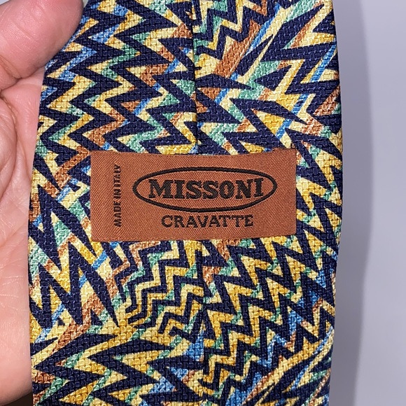 Missoni Cravatte 100% Silk Neck Tie Abstract Design - Picture 7 of 11